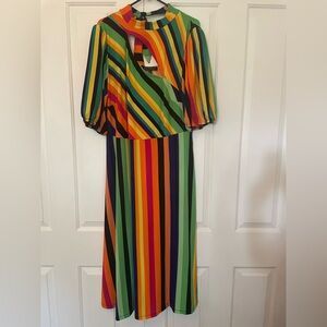 Eloquii Multicolor Striped Dress
